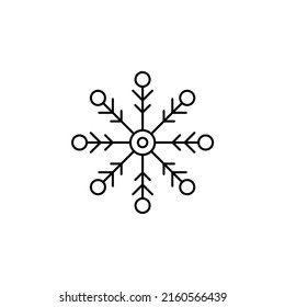 Plantilla De Logotipo De Ilustración Vector De Icono De Línea Delgada De Invierno, Nieve, Nieve, Nieve, Copo De Nieve. Idóneo Para Muchos Fines.