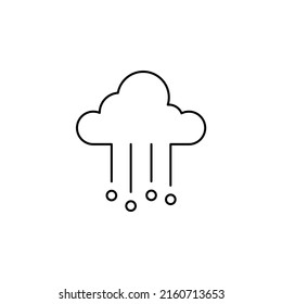 Winter, Schneefall, Schnee, Schneeflottos, Thin Line Symbol Vektorgrafik Logo Vorlage. Geeignet für viele Zwecke.