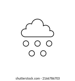 Winter, Snowfall, Snow, Snowflake Thin Line Icon Vector Illustration Logo Template. Suitable For Many Purposes.
