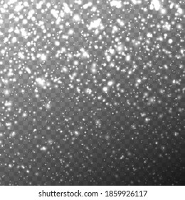 Winter snowfall. White snow texture, winter season background