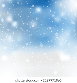 Winter Snowflake Background for Christmas Cards and New Year Celebrations. Vector.