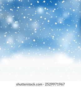 Winter Snowflake Background for Christmas Cards and New Year Celebrations. Vector.