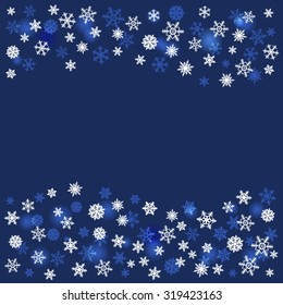 Winter snowflake background.For Christmas posters, greeting cards, web design.Vector illustration