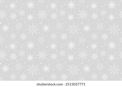 Winter Snowflake Background. Christmas Snowflake Seamless Pattern