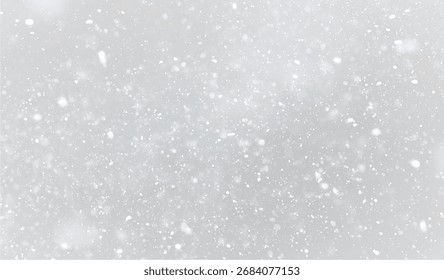 Winter Schneeflocke Hintergrund PNG mit matten fallenden Teilchen Weitwinkel Blick für festliche digitale Projekte und Designs
