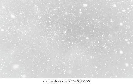Winter Schneeflocke Hintergrund PNG mit matten fallenden Teilchen Weitwinkel Blick für festliche digitale Projekte und Designs