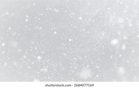 Winter Schneeflocke Hintergrund PNG mit matten fallenden Teilchen Weitwinkel Blick für festliche digitale Projekte und Designs