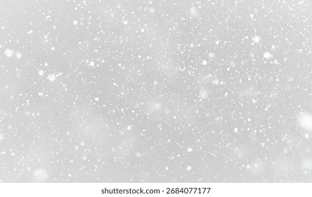 Winter Schneeflocke Hintergrund PNG mit matten fallenden Teilchen Weitwinkel Blick für festliche digitale Projekte und Designs