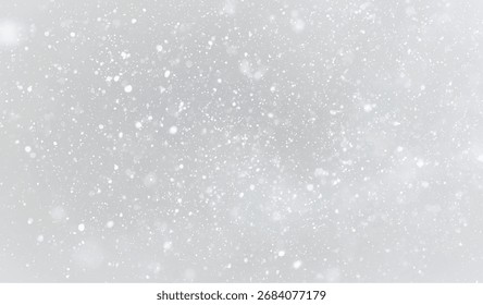 Winter Schneeflocke Hintergrund PNG mit matten fallenden Teilchen Weitwinkel Blick für festliche digitale Projekte und Designs