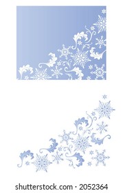 Winter Snowflake Card Corner