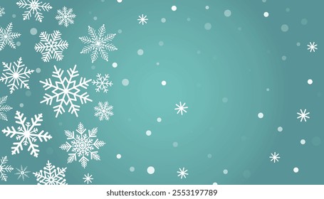 Winter Sneeuwvlok Kerst Achtergrond Met Vallende Sneeuw