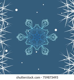 winter snowflake. Christmas decoration. Cold. Frost