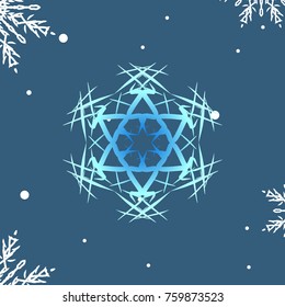 winter snowflake. Christmas decoration. Cold. Frost