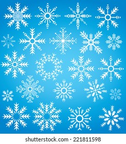 winter snowflake collection symbol