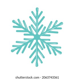 icono de decoración de copos de nieve de invierno aislado