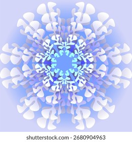 Winter Schneeflocke Rahmen mit frostiger Grenze und glühender eisiger Textur, festliche Feiertage Hintergrund Vorlage für Grußtext oder Foto-Design