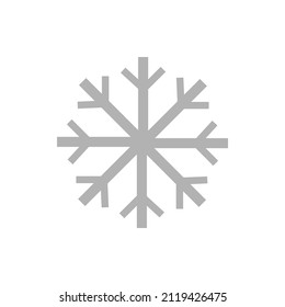 Icono dibujado a mano con copo de nieve en invierno aislado en ilustración vectorial de fondo blanco.