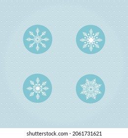 Winter snowflake icon and frame