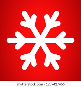 Winter snowflake icon. Outline winter snowflake vector icon for web design