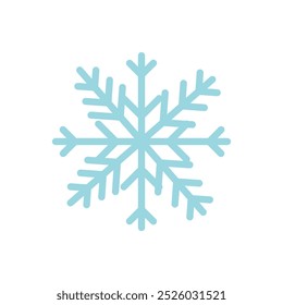 Icono de copo de nieve de invierno sobre fondo blanco. ilustración de Vector.