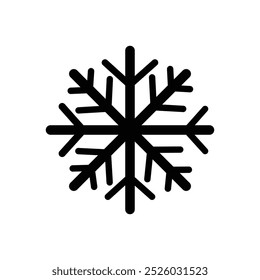 Winter-Schneeflocke-Symbol auf weißem Hintergrund. Vektorgrafik.