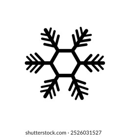 Winter-Schneeflocke-Symbol auf weißem Hintergrund. Vektorgrafik.
