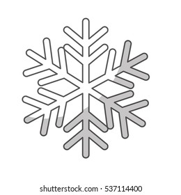 winter snowflake icon over white background. vector illustraiton