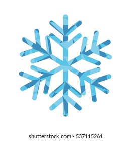 winter snowflake icon over white background. colorful design. vector illustraiton