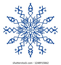 Winter snowflake icon. Simple illustration of winter snowflake vector icon for web design isolated on white background