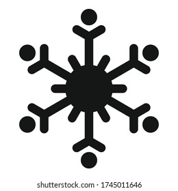 Icono de copo de nieve de invierno. Ilustración simple del icono vector copo de nieve de invierno para el diseño web aislado en fondo blanco