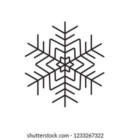 Winter snowflake icon. Snow vector sign.