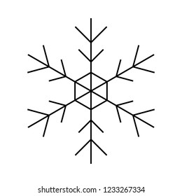 Winter snowflake icon. Snow vector sign.