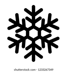 Winter snowflake icon. Snow vector sign.