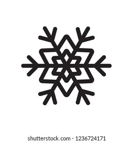 Winter snowflake icon. Snow vector sign.