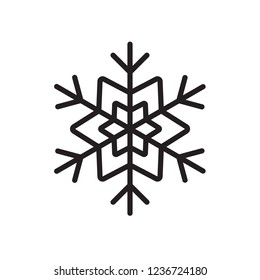 Winter snowflake icon. Snow vector sign.