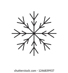 Winter snowflake icon. Snow vector sign.