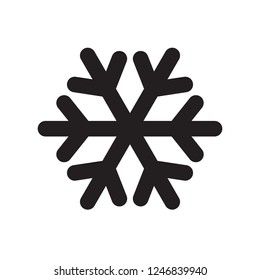 Winter snowflake icon. Snow vector sign.