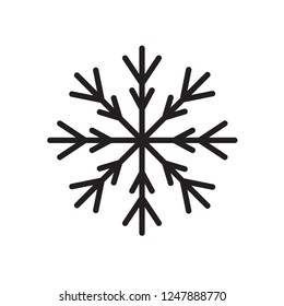 Winter snowflake icon. Snow vector sign. Linear snowflake icon