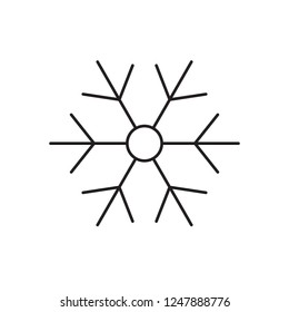 Winter snowflake icon. Snow vector sign. Linear snowflake icon