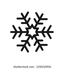 Winter snowflake icon. Snow vector sign. Snowflake linear icon
