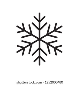 Winter snowflake icon. Snow vector sign. Snowflake linear icon