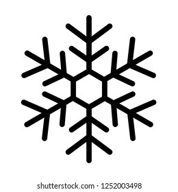 Winter snowflake icon. Snow vector sign. Snowflake linear icon