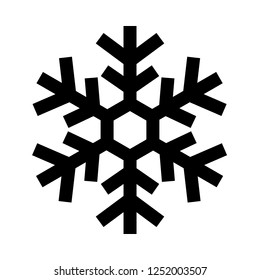 Winter snowflake icon. Snow vector sign. Snowflake linear icon