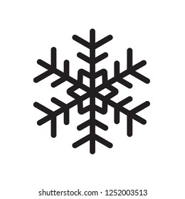 Winter snowflake icon. Snow vector sign. Snowflake linear icon