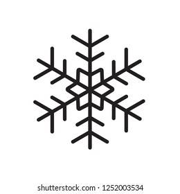 Winter snowflake icon. Snow vector sign. Snowflake linear icon Winter snowflake icon. Snow vector sign. Snowflake linear icon