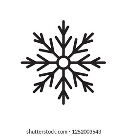 Winter snowflake icon. Snow vector sign. Snowflake linear icon