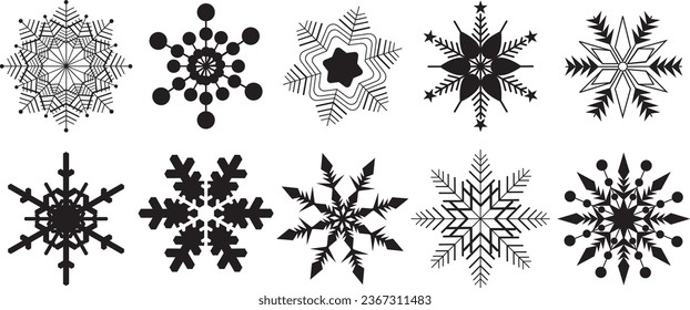 Winter snowflake icon. Snow vector sign and symbol