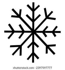 Icono de copo de nieve de invierno Ilustración vectorial