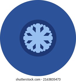 Copo de nieve invernal, ilustración, vector sobre un fondo blanco.