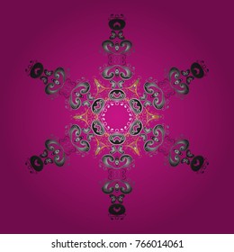 Winter snowflake. Isolated on magenta, gray and neutral colors. Snowflake Vector illustration. Snowflake Icon.